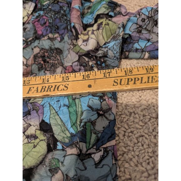 New Snowskins Floral Button-Up Long Sleeve Shirt With "Vail" On Sleeve-702 - Picture 15 of 16